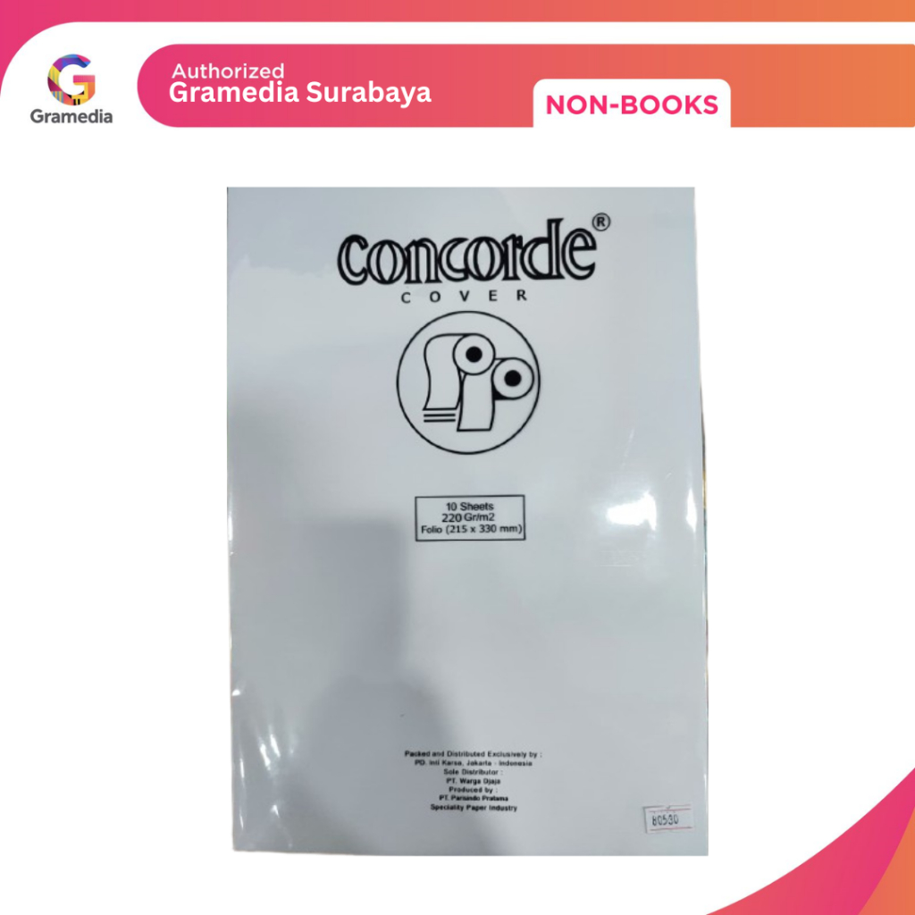 

Gramedia Surabaya - Concorde Cover F4 220GR 80530
