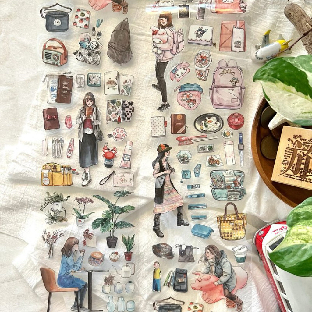 

Sample Monchiichen Traveler Journal Collection PET Tape Perloop