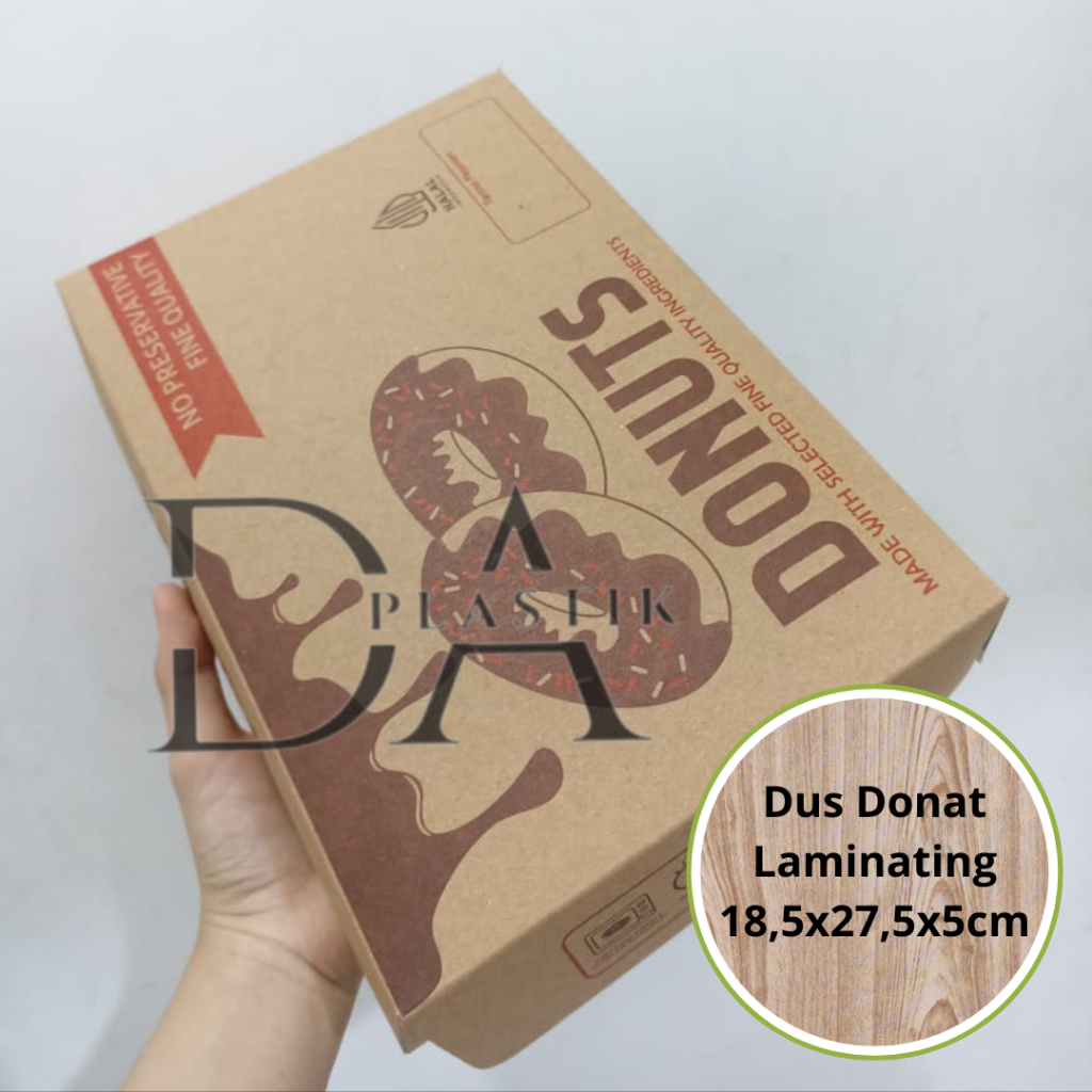 

10Pcs Dus Donat Kraft Laminating Untuk 6Donat Ukuran Dus 18,5x27,5x5cm