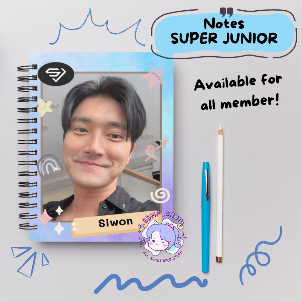 

Notes Buku Tulis Super Junior Permember Siwon Yesung Ryeowook Shindong Kyuhyun Leeteuk Heechul Eunhyuk Donghae