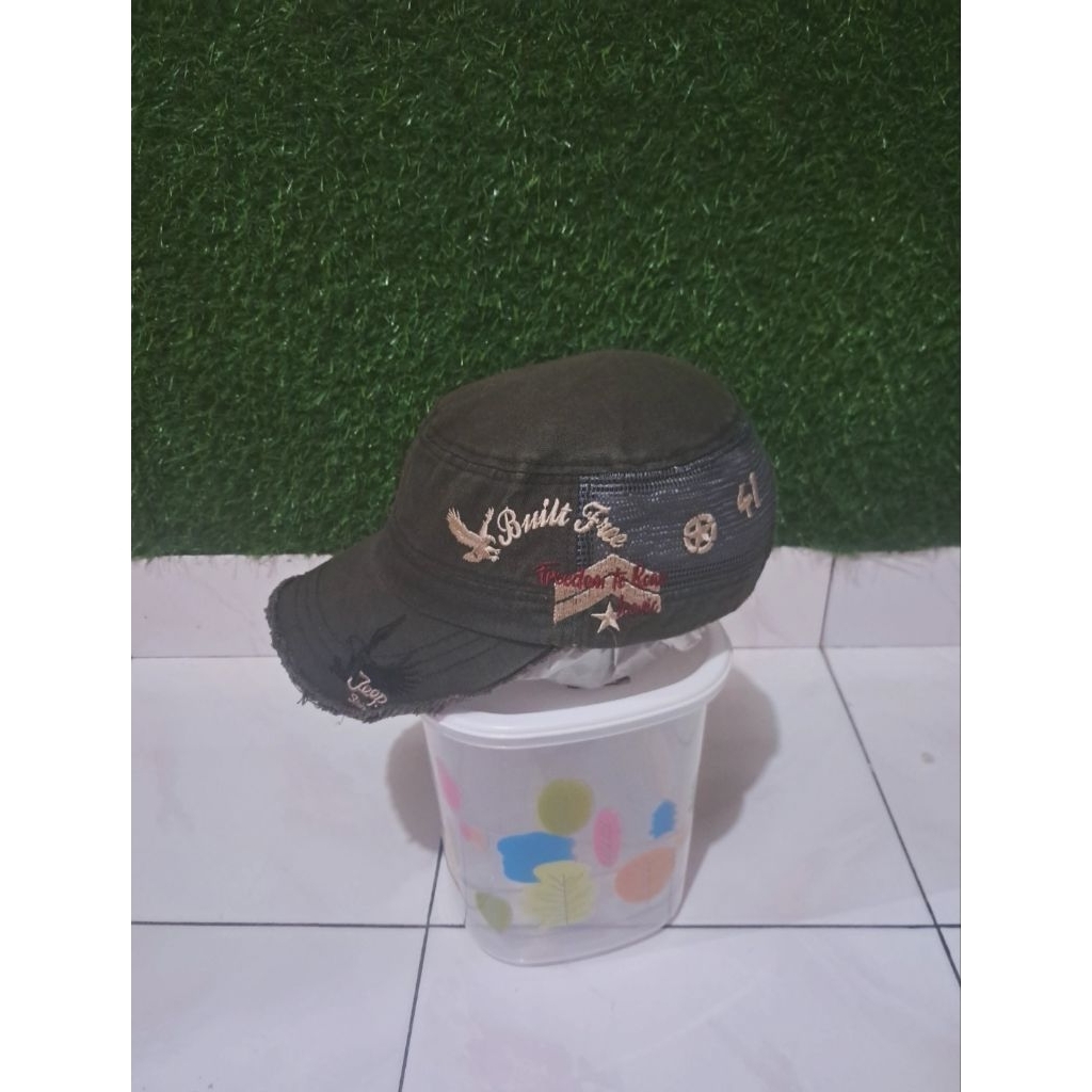 Topi Komando Brand Jeep Ripped Original