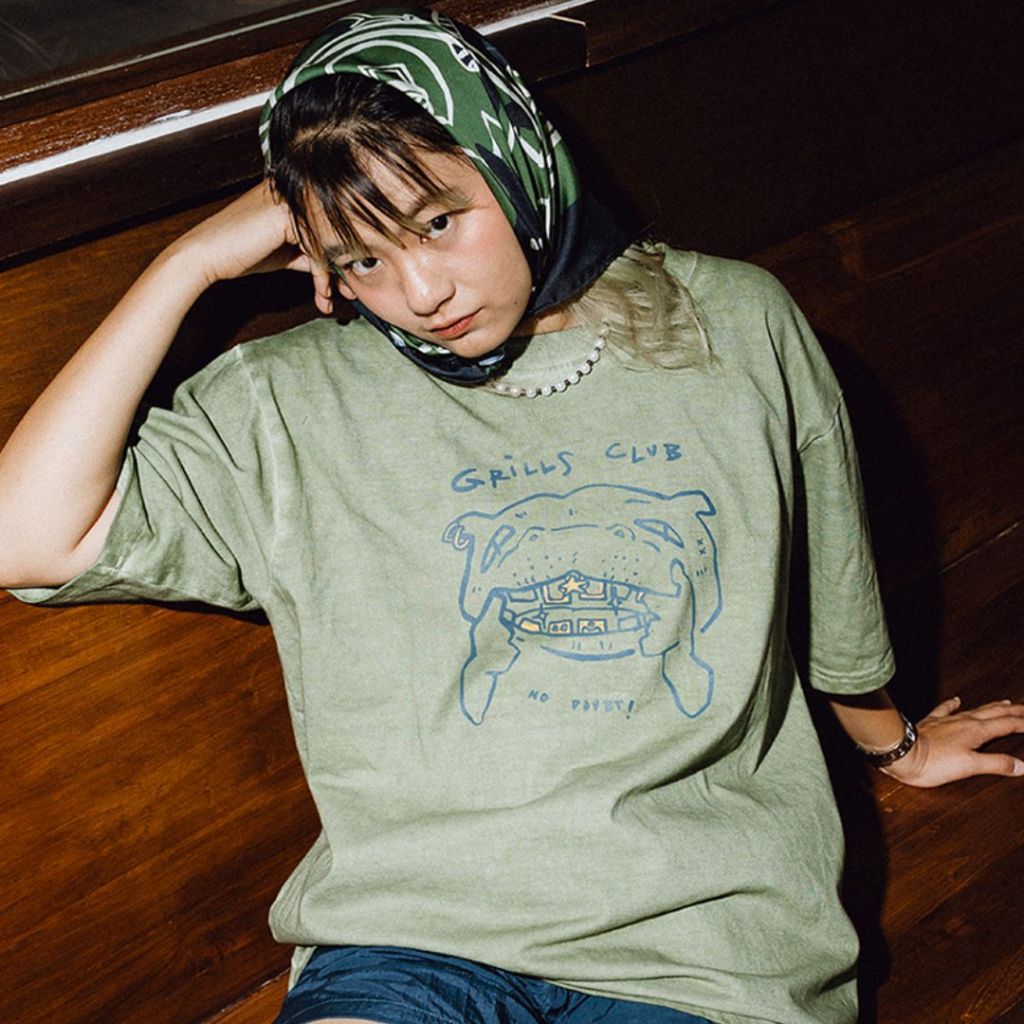 SLASHROCK Oversize Tshirt - Grillz Club Washed Tees