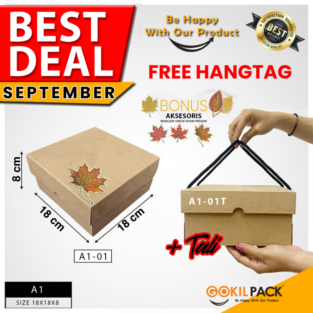 

Kotak Kue | Dus Kue | Kotak serbaguna | Kraft | Murah 18x18x8 I A1-01