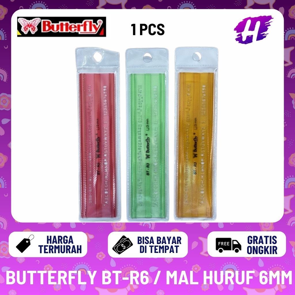 ❤️H2O❤️ Butterfly BT-R6 / MAL HURUF 6MM