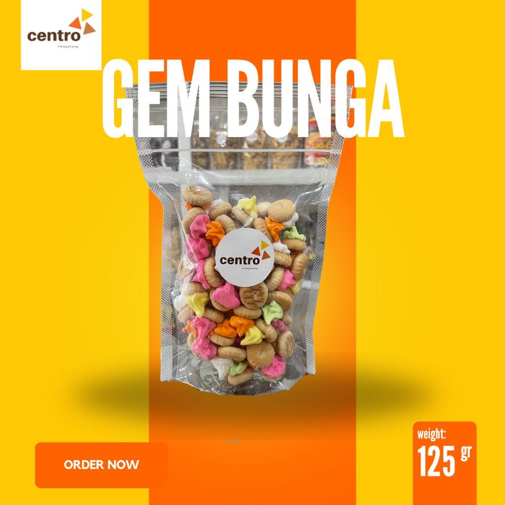 

CENTRO - Gem Bunga Ice Gem Manis Cookies Kue Jadul Camilan Si Kecil