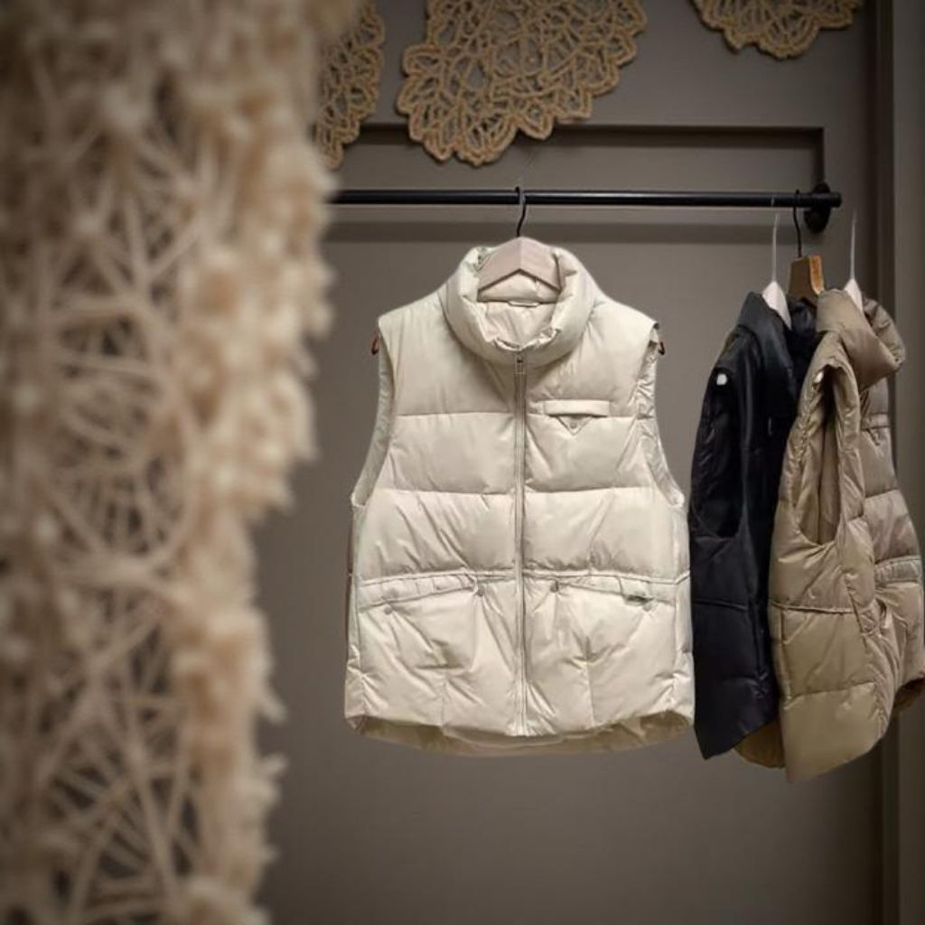 vest puffer wanita | vest winter wanita | vest super tebal wanita | rompi tebal bulu angsa wanita