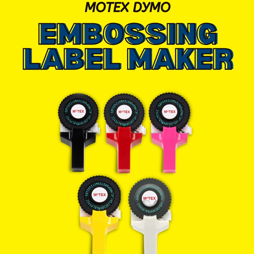 Mesin Cetak Label Timbul MOTEX Dymo / Label Maker Embossing Manual / MOTEX Dymo Label Embosser / Ala