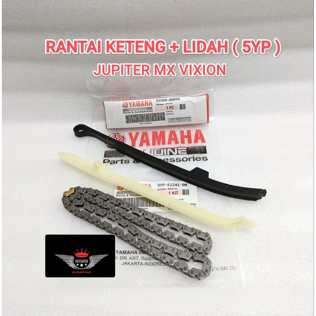 RANTAI KETENG + KARET TENSIONER ( 5YP ) YAMAHA JUPITER MX 135 LAMA JUPITER MX 135 NEW VIXION LAMA LI