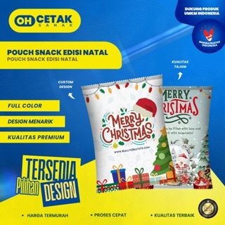 

Pouch Snack Edisi Natal Ukuran S,M,L / Kantong Souvenir Custom Desain Lucu & Praktis - BY OH SANAK