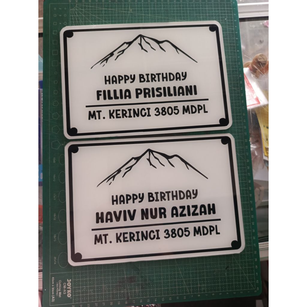 Papan Ucapan Akrilik