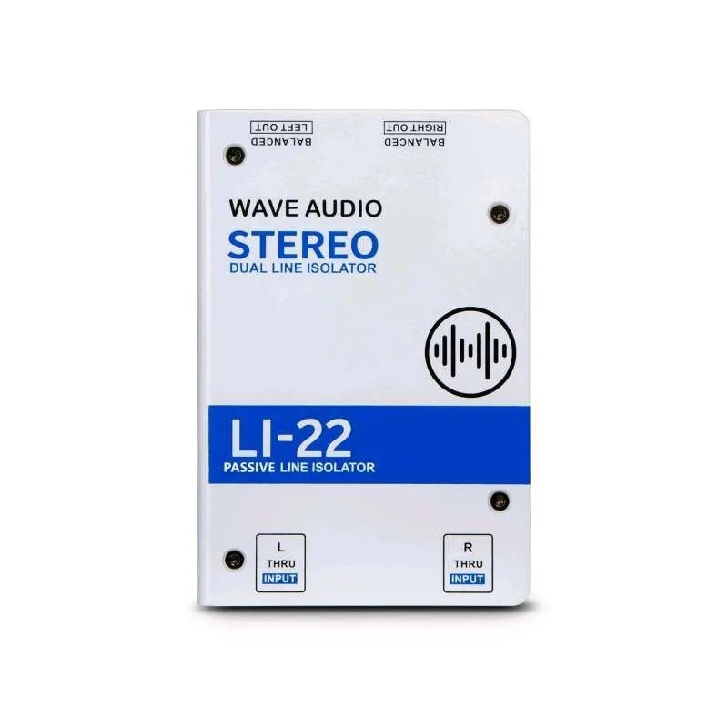 Wave Audio Line Isolator LI-22 LI22 LI 22 Passive Dual Stereo Direct Box