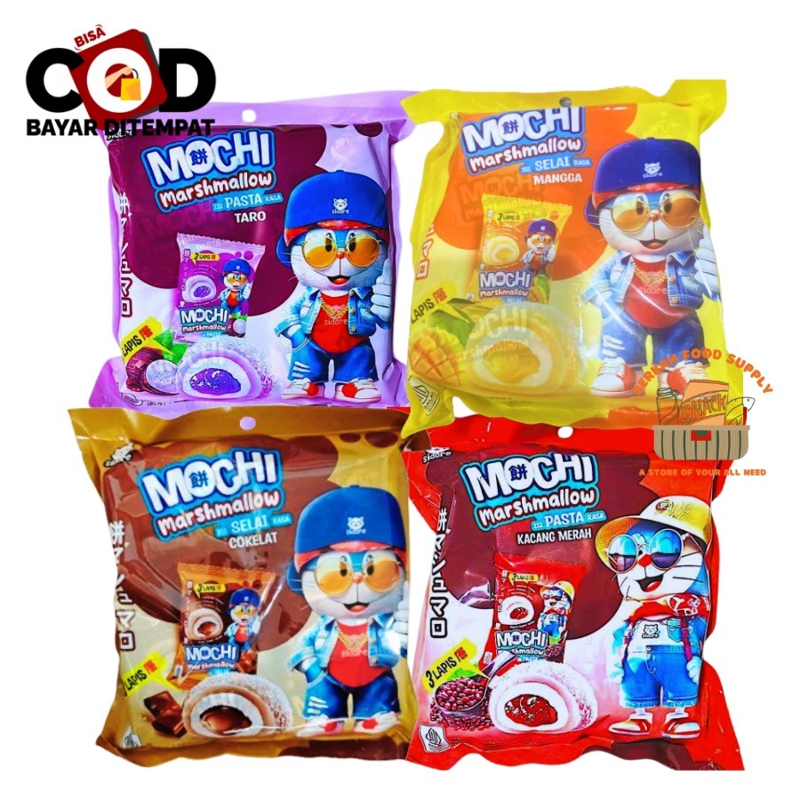 

[ BERKAH ] Sidore Mochi Marshmallow isi 8pcs 25gr Moci isi Pasta Mangga Taro Coklat kacang Merah Cemilan Snak Anak Murah Halal