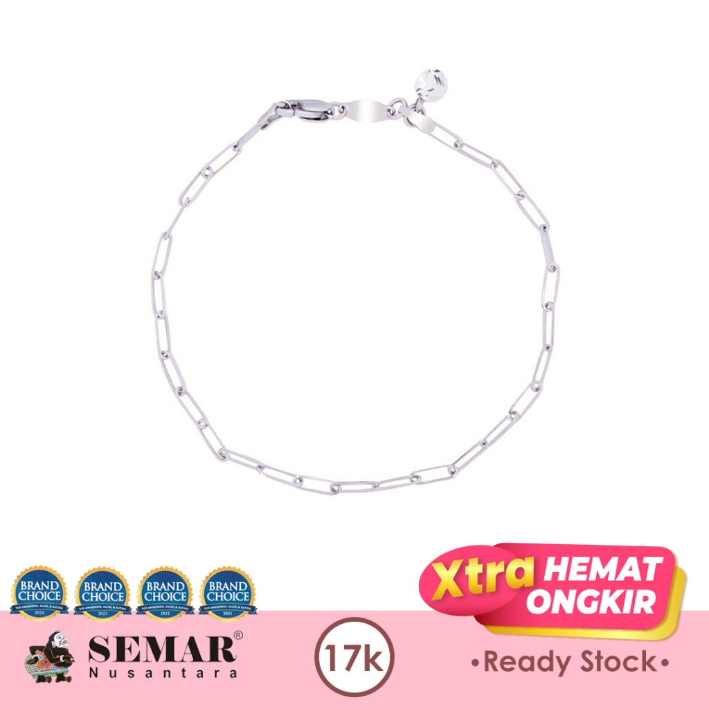 Gelang Emas Thesya Mrican White Gold 17K Semar Nusantara