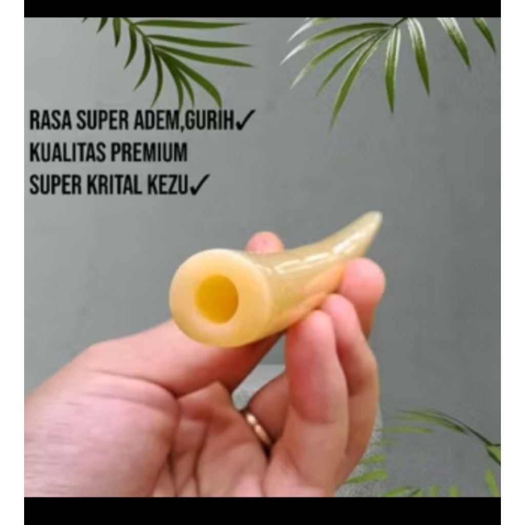 Once sedotan cangklong pipa tulang super tebal rasa gading