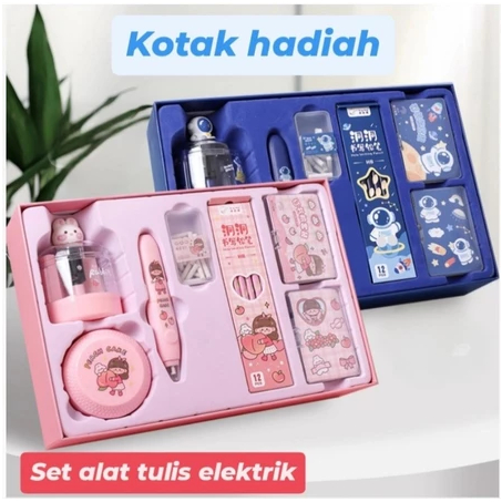 

Set alat tulis elektrik / set hadiah alat tulis eletrik / alat tulis sekolah / alat tulis anak