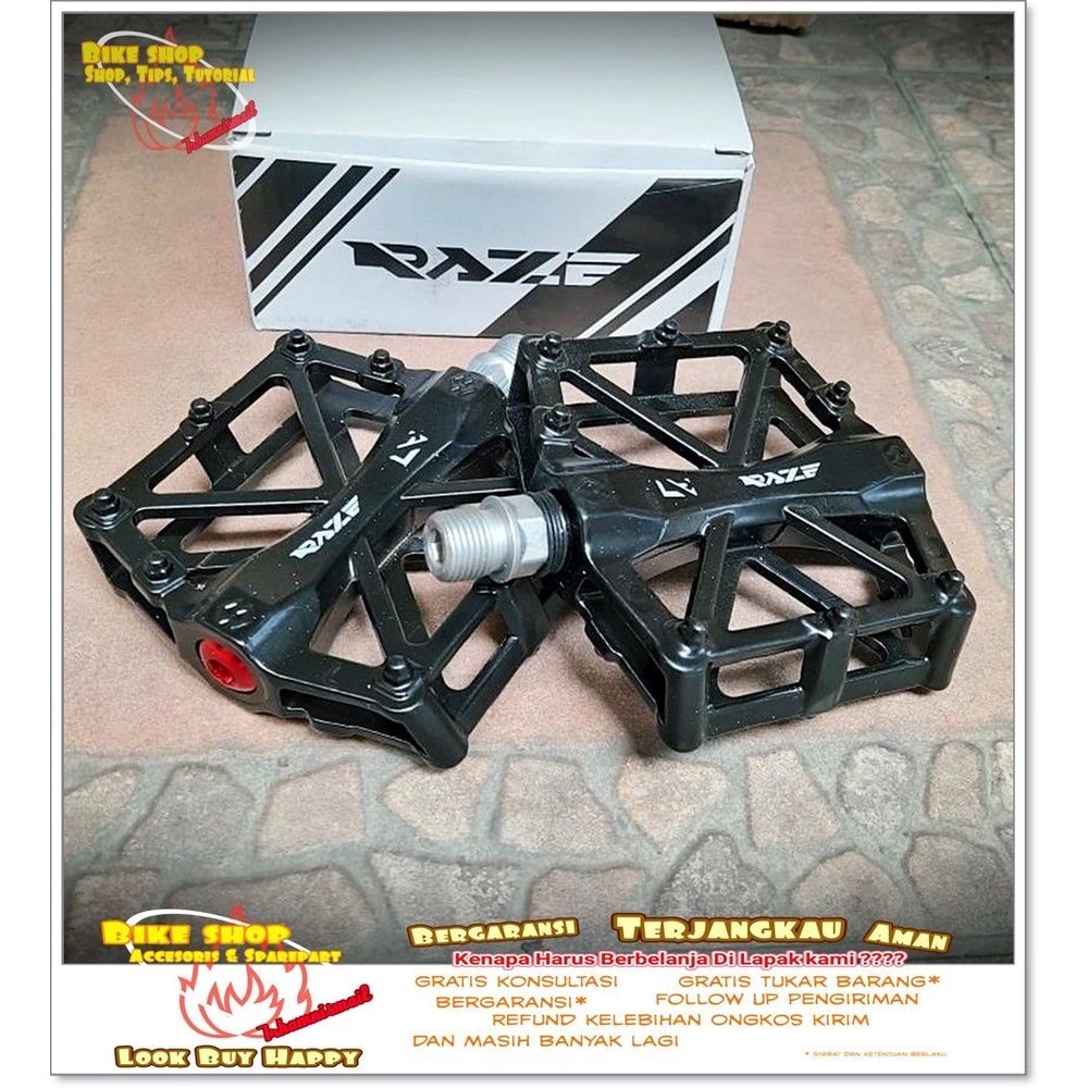 PEDAL MTB ALLOY RAZE P78 HITAM Sepeda MTB BMX SPAREPART SEPEDA TERMURAH