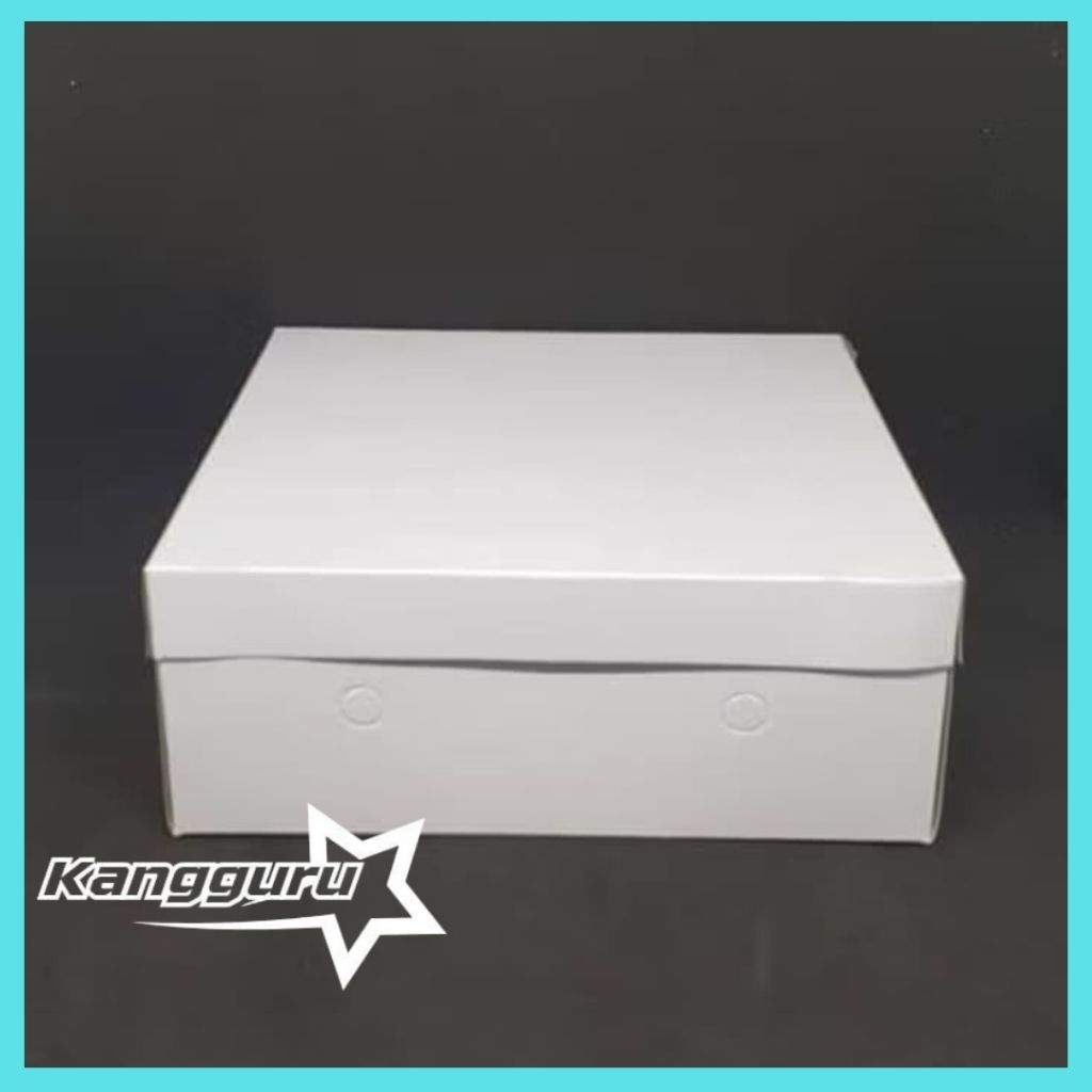 KANGGURU Kotak Nasi/Makan Tebal 20x20/Dus Kotak Putih Polos Isi (25) (50) (100)