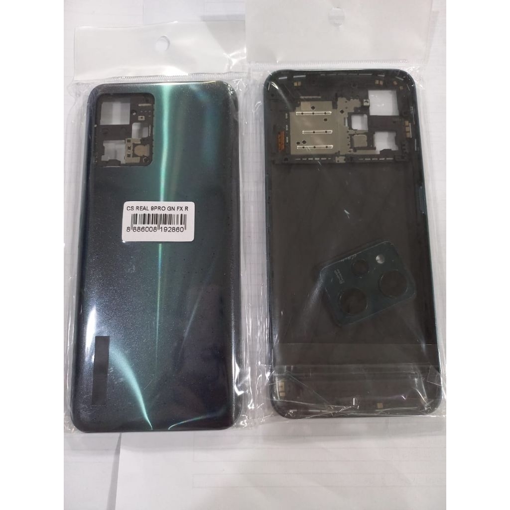 REALME 9 PRO BACKDOOR + RING KAMERA + BAZEL TUTUP TULANG MESIN KESING HOUSING BACKCOVER FULLSET by R