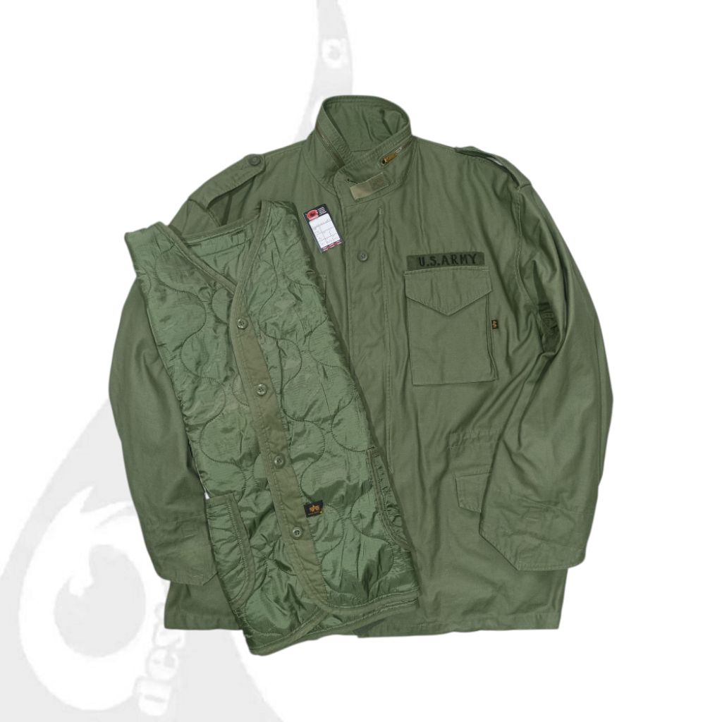 SUPER JUMBO vintage setelan jaket parka linner m65 alpha industries us size xx large