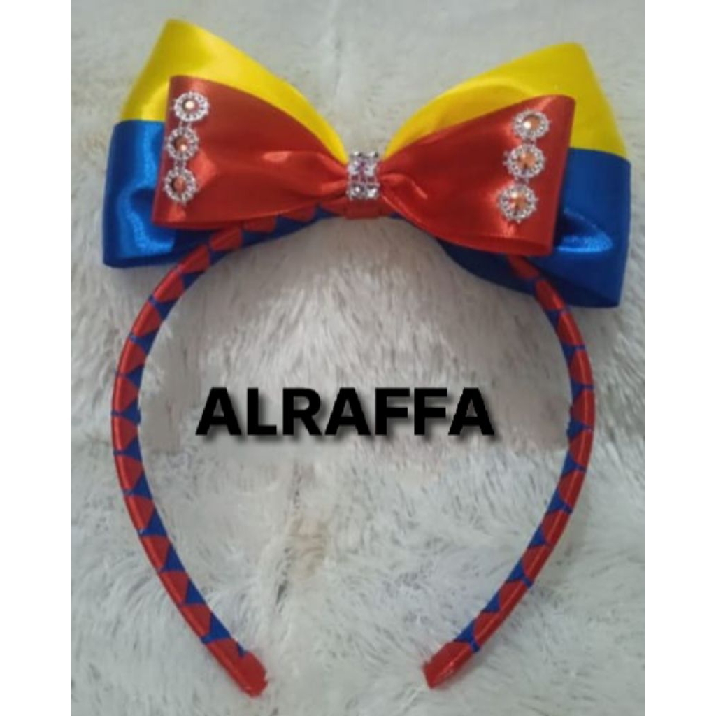 bando snow white bando pita 3 warna bando anak perempuan dan wanita dewasa bando pita besar