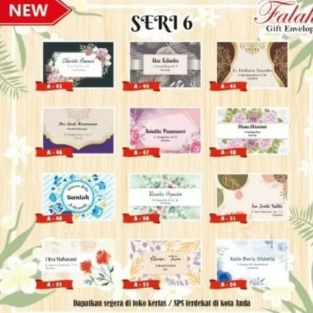 

AMPLOP NAMA/AMPLOP KONDANGAN /AMPLOP CUSTOM