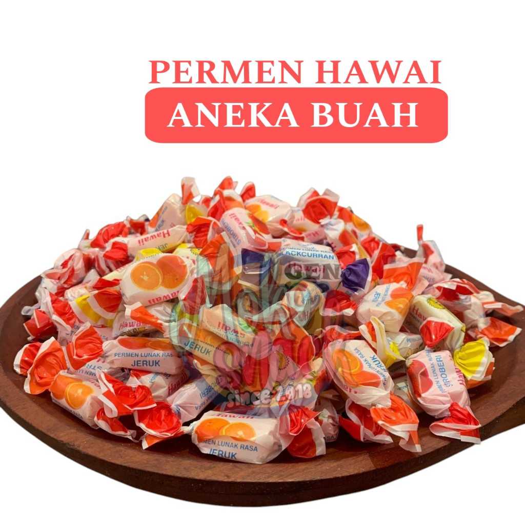 

Permen Kiloan PERMEN HAWAI ANEKA BUAH 500gr [KEMASAN 250gr x 2]