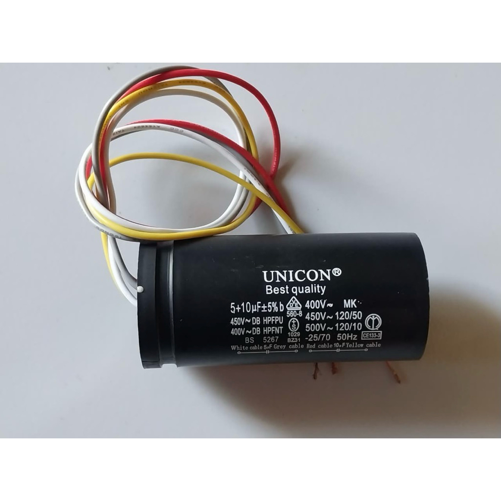 Capasitor Mesin Cuci Polytron 10+5 Unicon