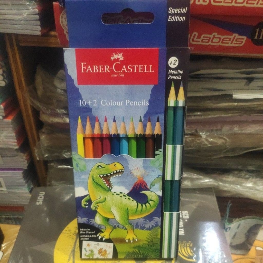 

faber-castell metalilic pencil 10+2 colour pensil / pcs