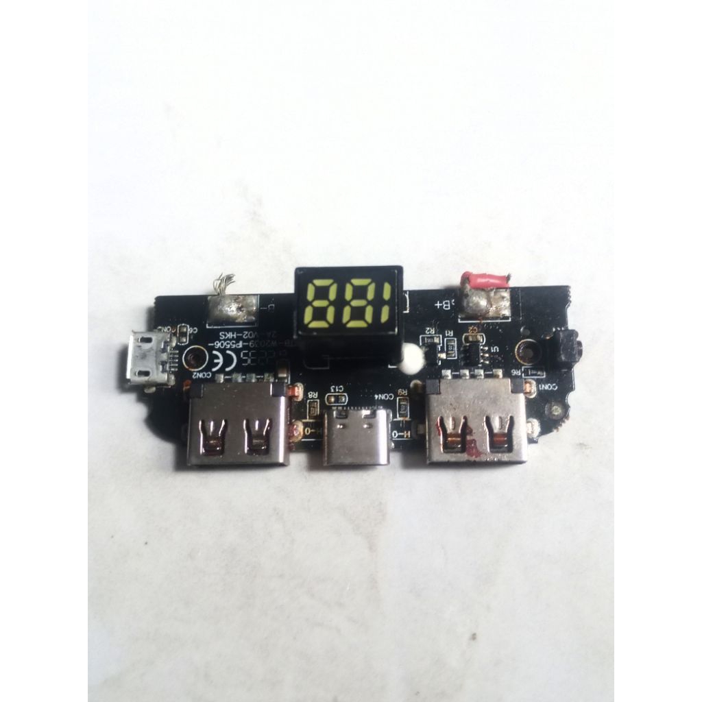 Modul Powerbank  Digital indikator Led Modul Charger Baterai kondisi copotan
