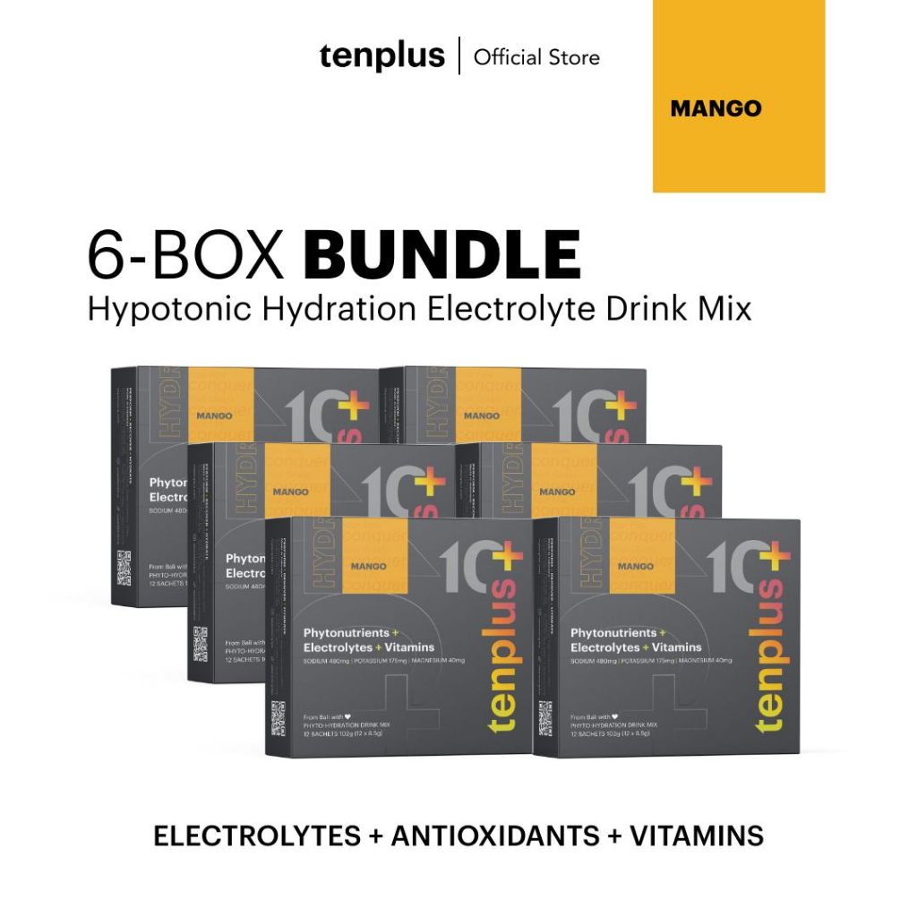 

TENPLUS Hypotonic Electrolyte Drink Mix - Bundling 6 Box Mango