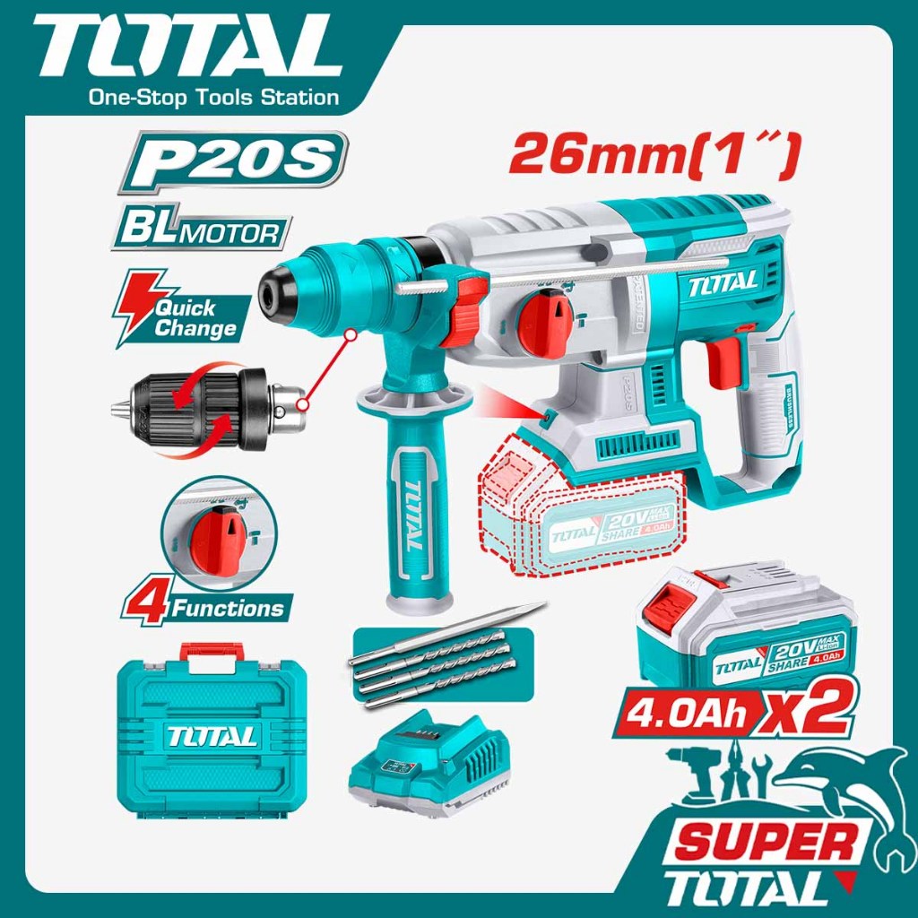 Total TRHLI202289 Cordless Rotary Hammer