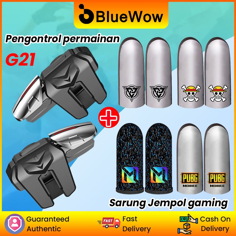 BlueWow G21 Trigger FF Fps L1 R1 Gaming Six Finger Trigger Gaming