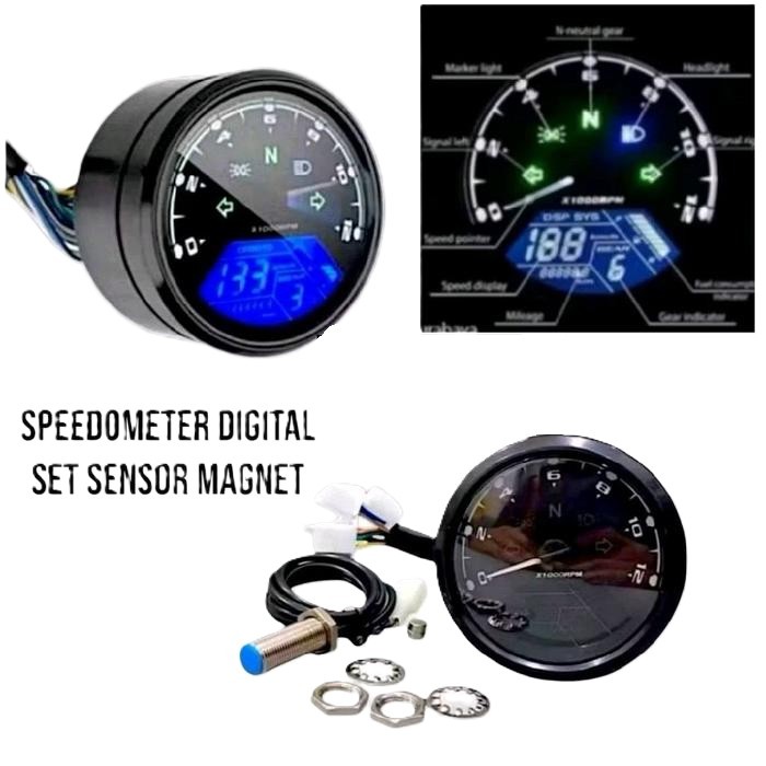 Speedometer Digital Babon Spido Digital Babon Bulat Universal