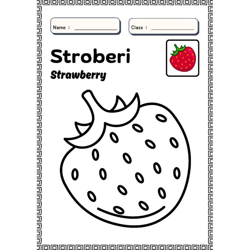 

1 set lembaran mewarnai + cover berwarna ukuran A5 tebal 100 gsm