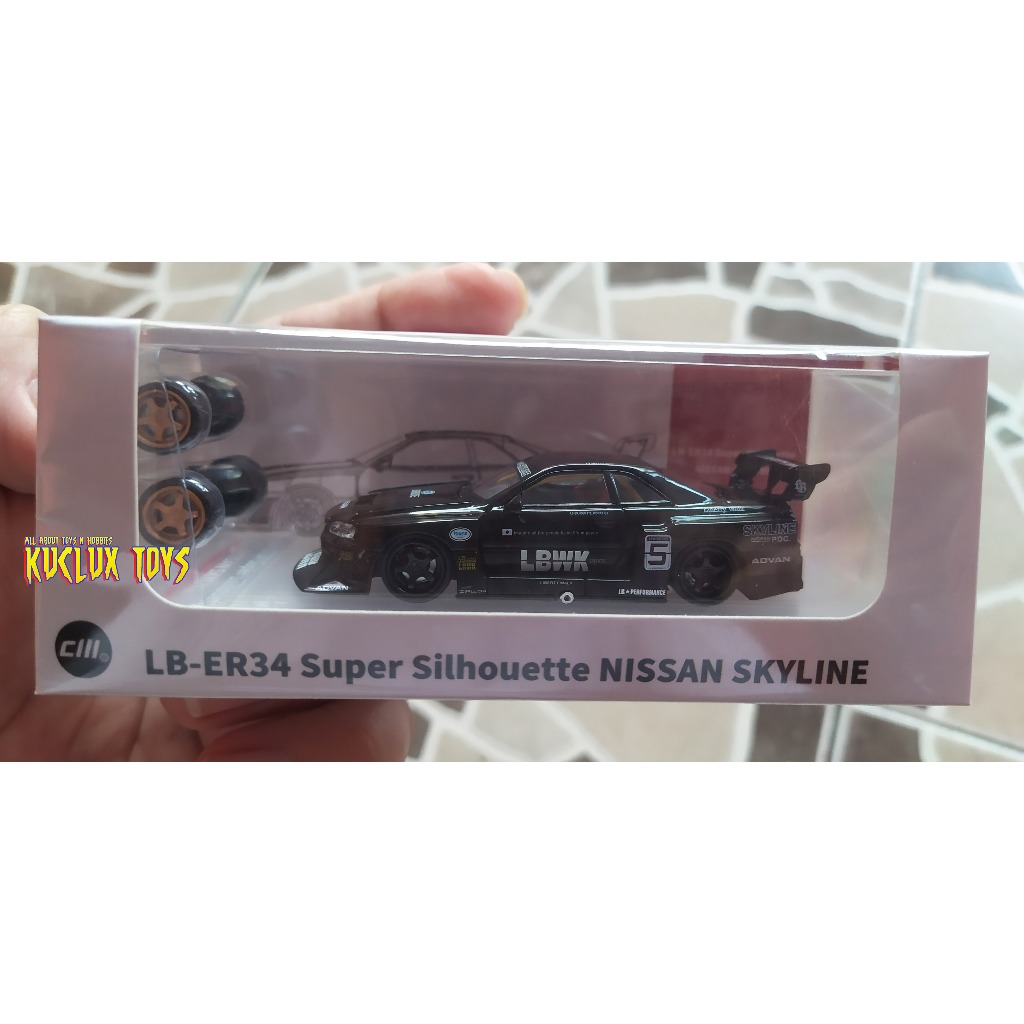 CM MODEL LB-ER34 SUPER SILHOUETTE NISSAN SKYLINE BLACK