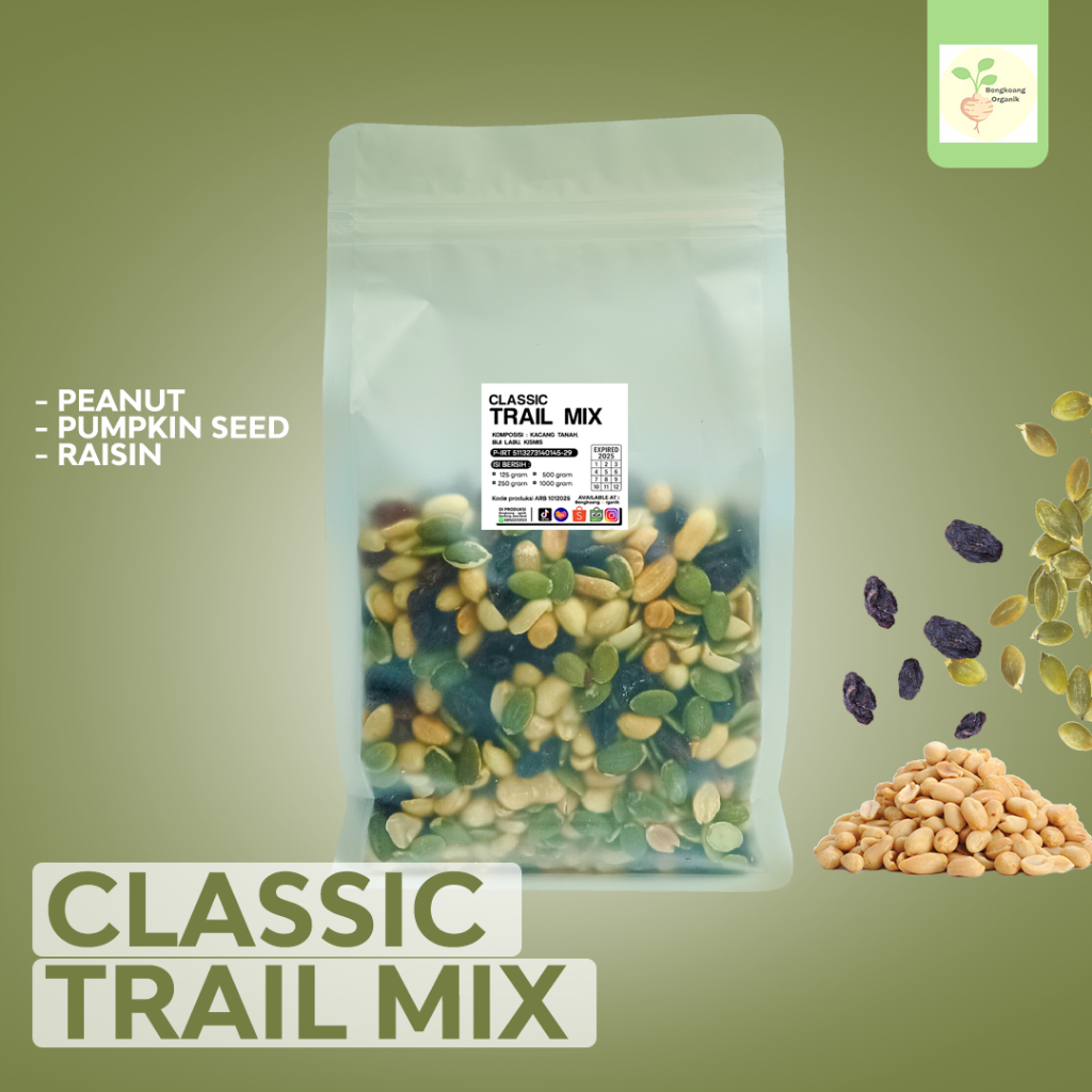 

CLASSIC TRAIL MIX 250 gr - Peanut, Raisin, Pumpkin Seed