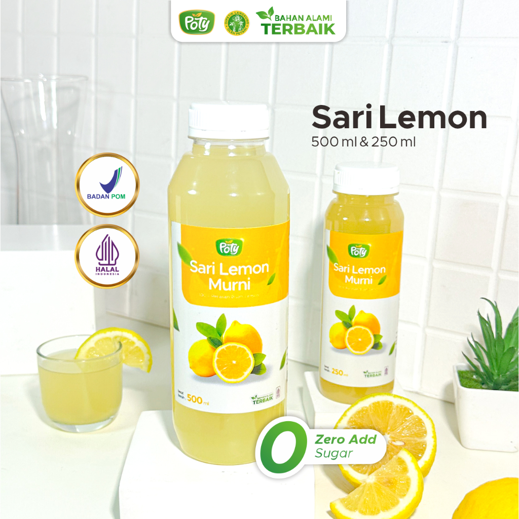 

LIVE Poty Sari Lemon Murni 250ML BPOM Vitamin C Alami