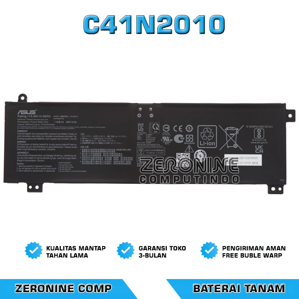 Baterai Asus ROG Strix G15 G513QC G513IH G513QE G513QC C41N2010