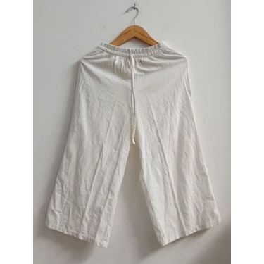 Celana Wanita Celana Linen Putih Kulot Putih