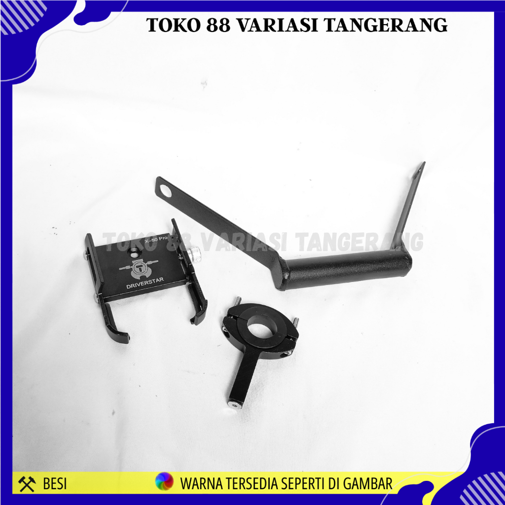 PAKET HOLDER HP BREKET BRACKET GPS HOLDER HP MOTOR CBR 150 COVER STANG HOLDER LOGAM