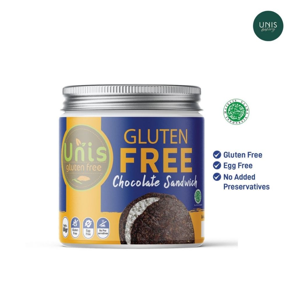 

Gluten Free Choco Sandwich Cookies Jar 88gr (EGG FREE)