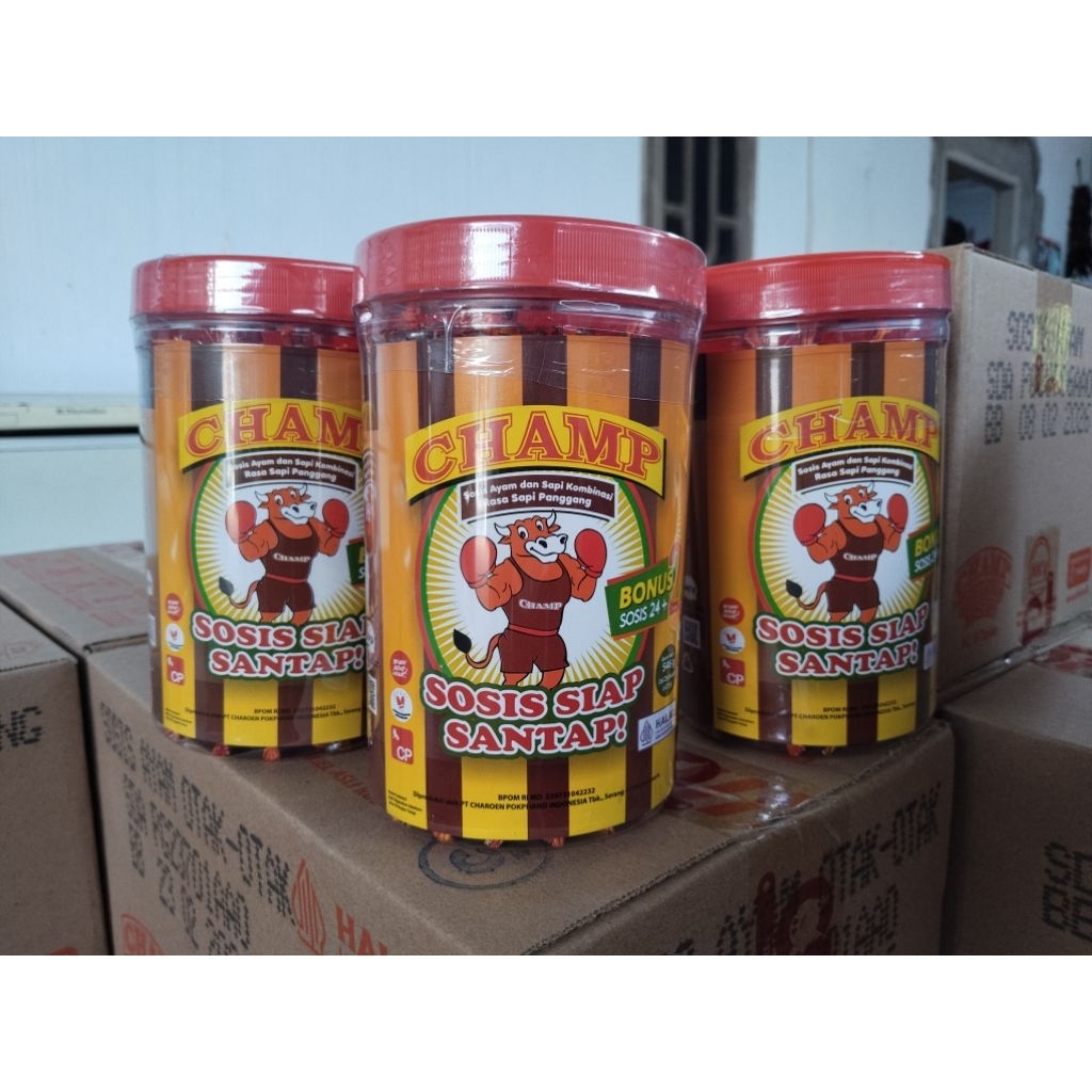 

Sosis Champ siap makan 1 toples 26's