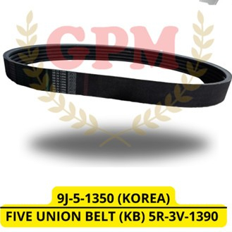 FIVE UNION BELT (KB) 5R-3V-1390 / 9J-5-1350 (KOREA) Suku Cadang Sparepart Combine Harvester