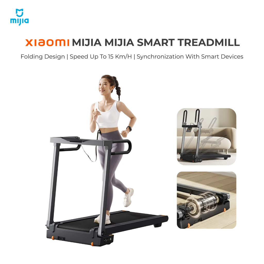Xiaomi Mijia Treadmill Lipat Smart untuk Lari & Jalan Portable Cocok Rumah/Apartemen