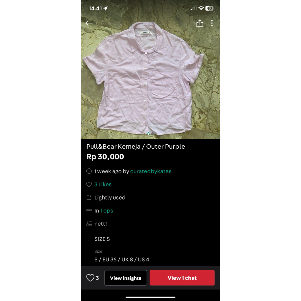 pull&bear kemeja / outer purple