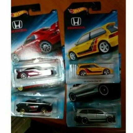 Hot wheels honda series set civic ef 90 odyssey s2000 cr-x seri paket