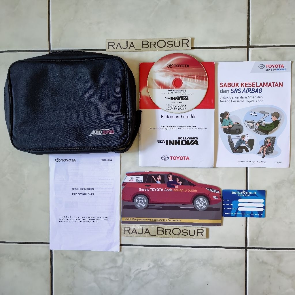 Buku pedoman pemilik + CD VCD Manual book Toyota Kijang Innova Reborn 2020-Sekarang Free tas Origina