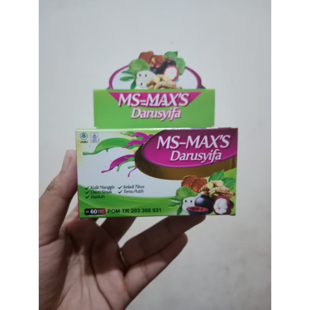 KAPSUL MS-MAXS | KAPSUL EKSTRAK KULIT MANGGIS DAN DAUN SIRSAK | ace max's darusyifa