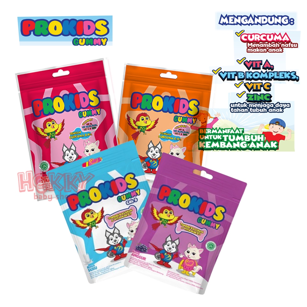 Prokids Gummy Jelly Vitamin Anak 1 sachet | Multivitamin | Kalsium Vit D Balita