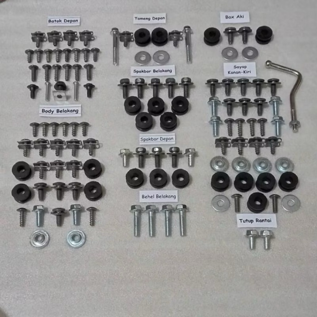 Baut Full Set Cover Bodi Body Yamaha Sigma 2 Tak 2T Lengkap